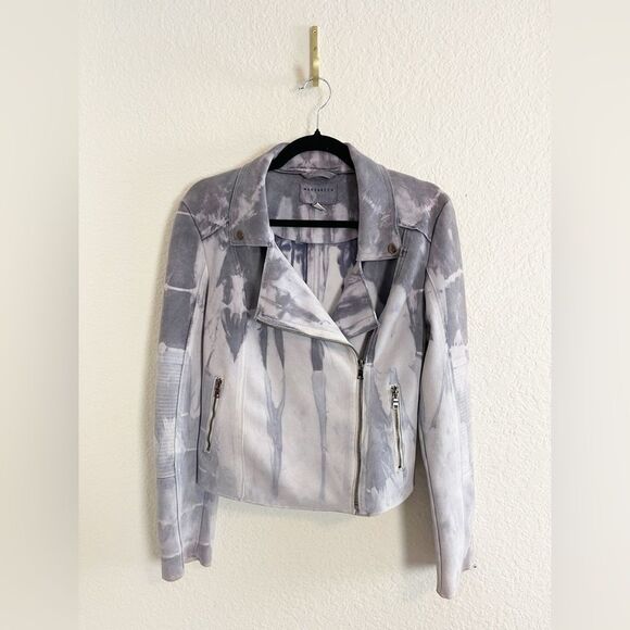 Anthropologie Jackets & Coats Marrakech gray faux suede Moto biker Jacket. - Picture 9 of 9